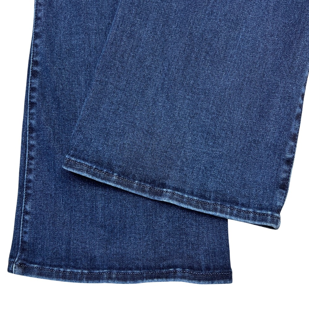 American Eagle Pull-On Flare Jeans Medium Long Dark Wash Flare High Rise Stretch - Picture 10 of 11